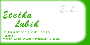 etelka lubik business card